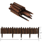 WORTH Wooden Edging for Landscaping, Flexible Garden Lawn Border 8" x 3.7'