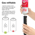 Camping Lighter, Torch Lighter, Windproof Jet Flame Butane Refillable Adjustable Flame with Safety Lock&Fule Guage for Campfires Kitchen Hiking Candles Fireplace BBQ Outdoor Camping Essentials(Black)