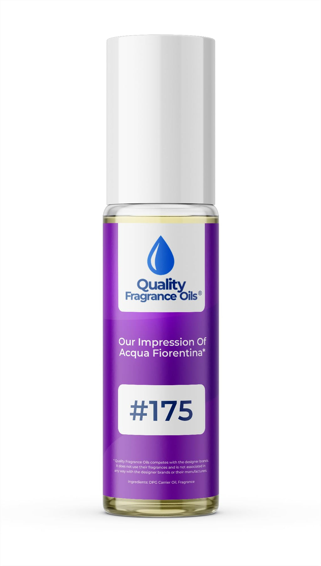 Quality Fragrance Oils' Acqua Fiorentina Impression #175 | Long-Lasting Perfume Oil, Alcohol-Free, Strong Scent, 10ml Roll-On | Affordable Alternative to Designer Fragrances
