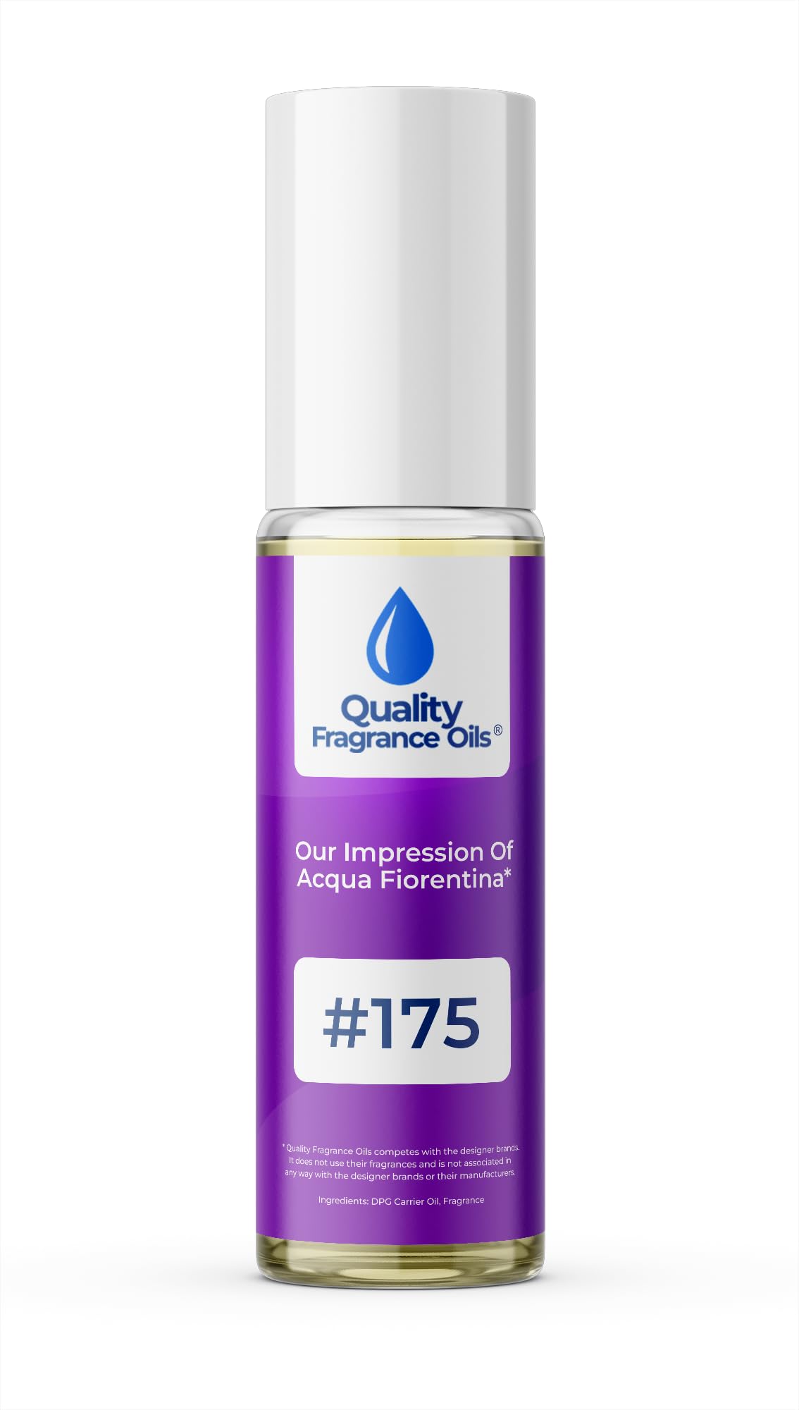 Quality Fragrance Oils' Acqua Fiorentina Impression #175 | Long-Lasting Perfume Oil, Alcohol-Free, Strong Scent, 10ml Roll-On | Affordable Alternative to Designer Fragrances