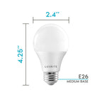 LUXRITE A19 LED Bulb 75W Equivalent, 1100 Lumens, 2700K Warm White, Dimmable Standard LED Light Bulbs 11W, Enclosed Fixture Rated, Energy Star, E26 Medium Base - Indoor and Outdoor (12 Pack)