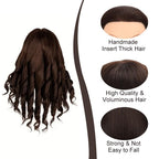 Opini 26 Inch Mannequin Head 80% Real Human Hair Styling Mannequin Doll Head Human Hair for Hairdresser Practice Hair and Makeup With Free Clamp (#4 No Makeup)