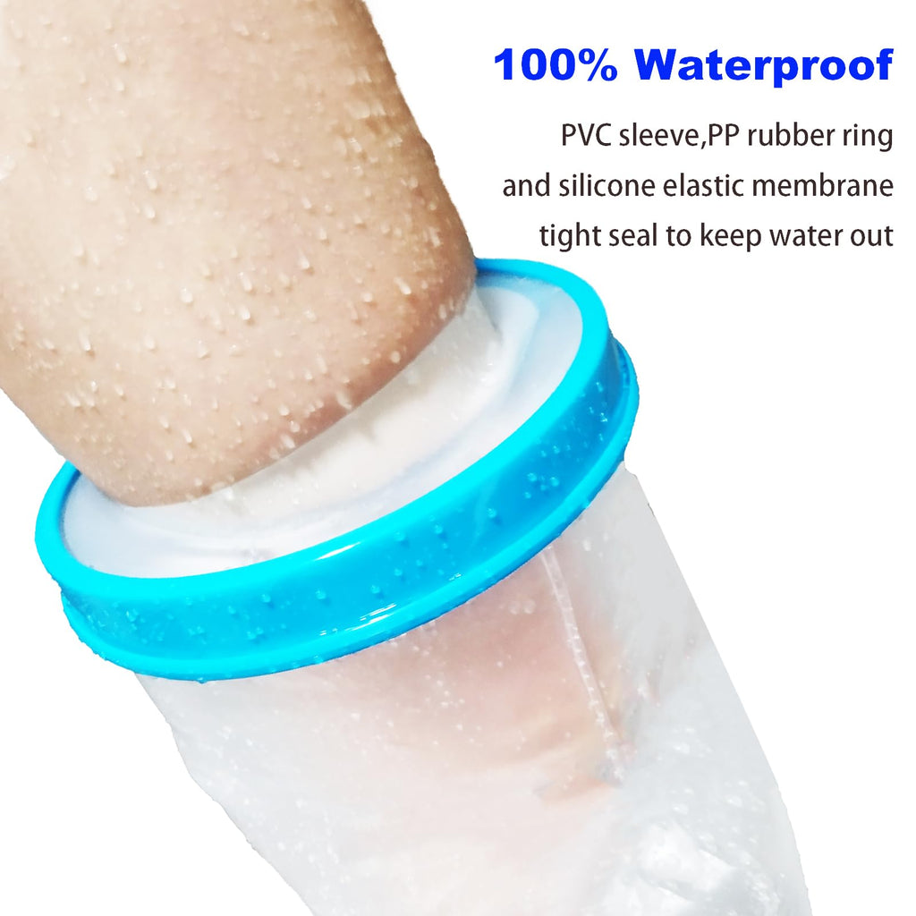 Tideshake Non-Slip Extra Wide Waterproof Leg Cast Cover for Showering, Reusable Adult Extra-Large Size Half Leg Cast Protector, Cast Bag for Shower, Cast Cover for Showering Foot