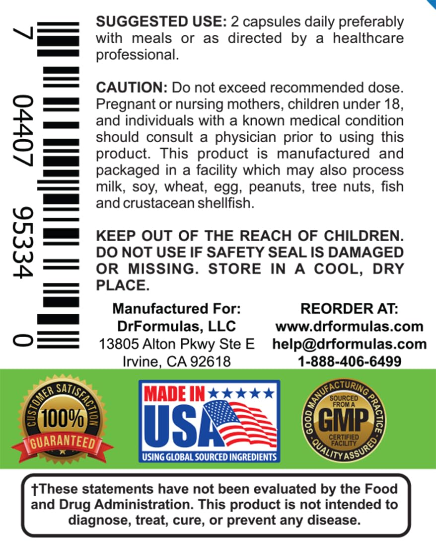 DrFormulas Mood Boost Probiotics for Stress and Calm, Methylfolate for Kids, Women, Men | Nexabiotic Supplement with Bifidobacterium and B-12, 60 Count