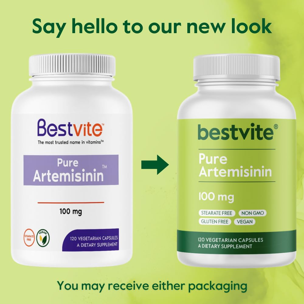 BESTVITE Artemisinin 100mg (240 Vegetarian Capsules) (2-Pack) - No Stearates - No Flow Agents - Vegan - Gluten Free - Non GMO