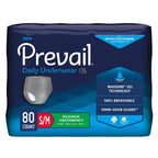 Prevail - Men's Protective Underwear - Pull-up Incontinence Underwear - Disposable Adult Diaper - Maximum Absorbency - Small / Medium - 80 Count (4 packs of 20)