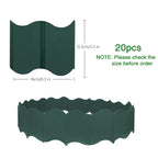 EEOCWF 20 Pcs Garden Edging Border, 10.5ft Plastic No Dig Landscape Borders, 5.3 inch Tall Interlock Decorative Gardens Fences Edging, Flexible Lawn Flower Bed Border, for DIY Patio Walkway Yard