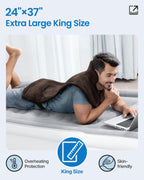 RENPHO King Size Heating Pad for Back, Fathers Day Dad Gifts & Birthday Gifts for Husband, FSA Eligible, 24"x37" XL Large Weighted Electric Heat Pad for Neck and Shoulders, ETL Certified, Dark Brown