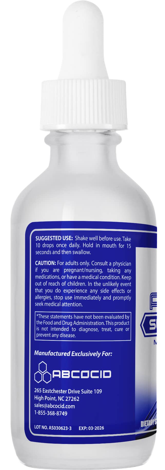 ABCOCID Activated and Stabilized Sulforaphane, 490 mg,4 Oz Liquid, 240 Servings, Made in USA, Quick Absorption, Quality Potent Ingredients, Non-GMO, GMP Certified, Cruelty-Free Products