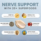 Lune Nerve Balm – Neuropathy Cream for Burning, Tingling & Numbness in Feet & Hands | Natural Nerve Pain Relief Cream with Arnica, Vitamin B6 & Magnesium | 3.4 oz