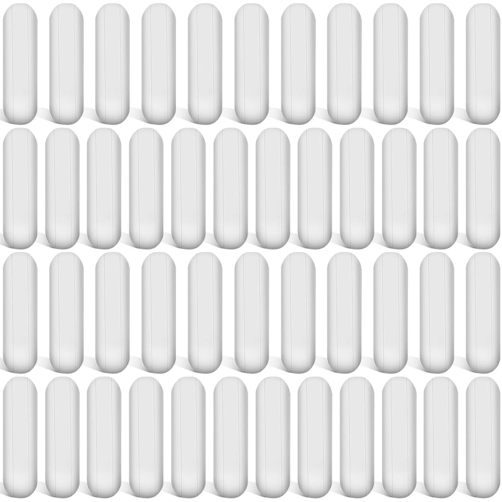 Weewooday 46 Pieces PTFE Magnetic Mixer Stirrer Bar, White Color Stainless Steel Laboratory PTFE Stir Plate Bar, Mixing Plate Magnet Stick (30 Mm/ 1.18 Inch)