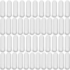Weewooday 46 Pieces PTFE Magnetic Mixer Stirrer Bar, White Color Stainless Steel Laboratory PTFE Stir Plate Bar, Mixing Plate Magnet Stick (30 Mm/ 1.18 Inch)