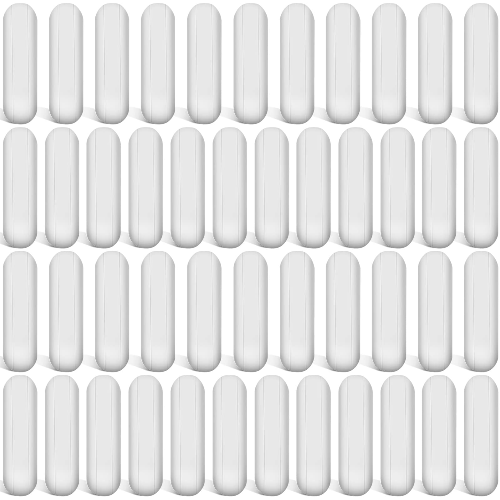 Weewooday 46 Pieces PTFE Magnetic Mixer Stirrer Bar, White Color Stainless Steel Laboratory PTFE Stir Plate Bar, Mixing Plate Magnet Stick (30 Mm/ 1.18 Inch)