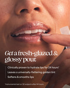 TULA Skin Care ‘Glaze Plumping Lip Treatment, Shade Maple - Hydrating & Glossy Lip Balm with Hyaluronic Acid & Peptides, 0.28 oz.