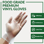 GORILLA SUPPLY Large Vinyl Gloves, Clear, Unisex, Disposable, 1000 Count