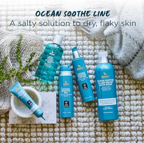 Ocean Soothe Lotion with Natural Magnesium Salts and 1.8% Salicylic Acid for Relief and Control of Mild Psoriasis Symptoms, Hydrate and Soothe Skin, Fragrance-Free, 120mL