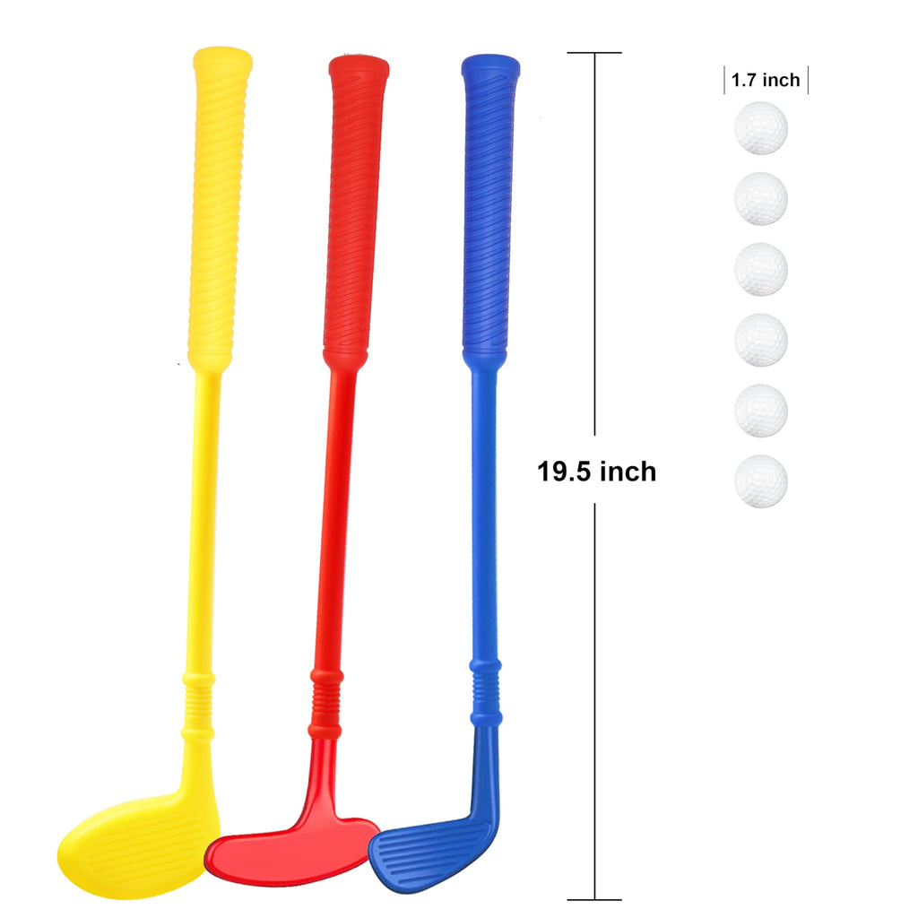 Dyienocs Plastic Mini Golf Clubs for Toddlers,Kids Golf Clubs Set,Outdoor/Indoor Golf Toys Christmas Birthday Present for Boys Girls