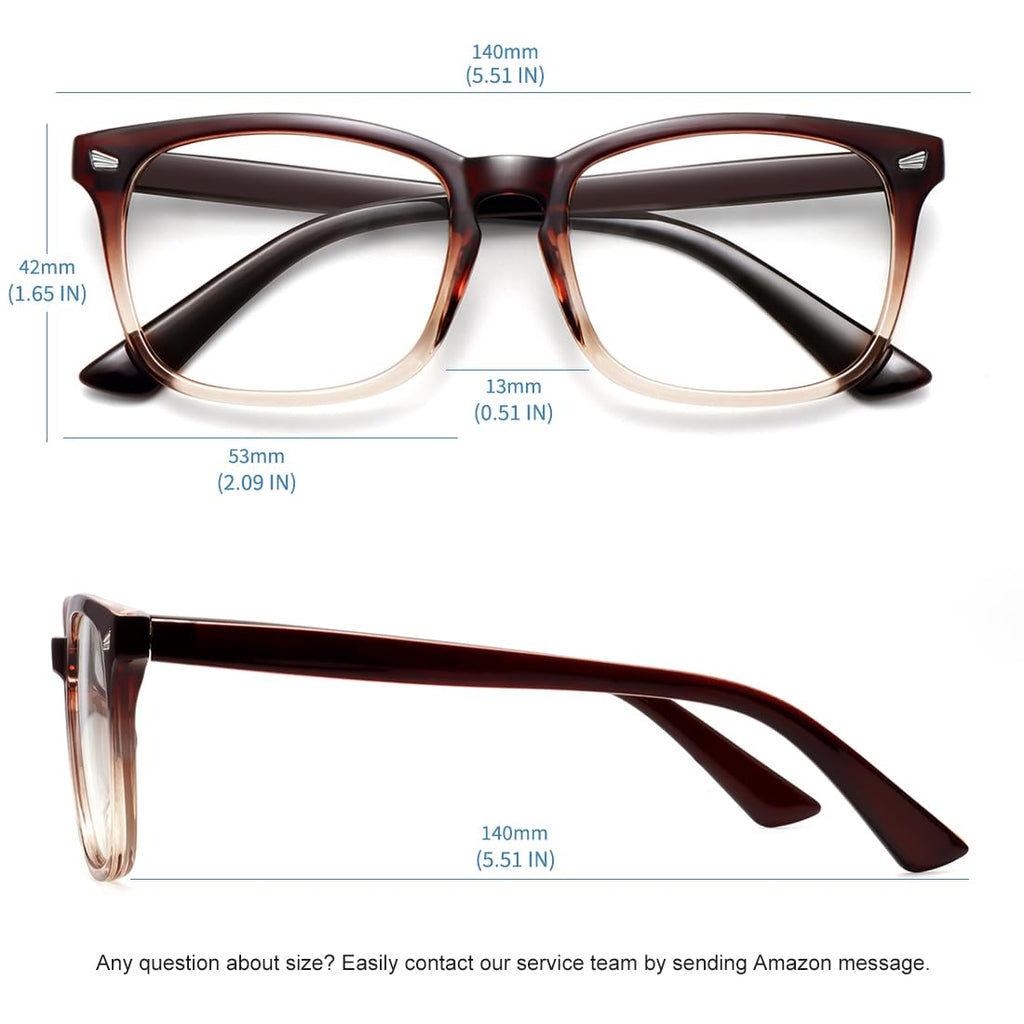 MEETSUN 3-Pack Blue Light Blocking Glasses, Anti Eye Strain Headache (Sleep Better), Computer Glasses UV400 Lens (Black + Brown Gradient + Coffee)
