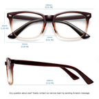 MEETSUN 3-Pack Blue Light Blocking Glasses, Anti Eye Strain Headache (Sleep Better), Computer Glasses UV400 Lens (Black + Brown Gradient + Coffee)