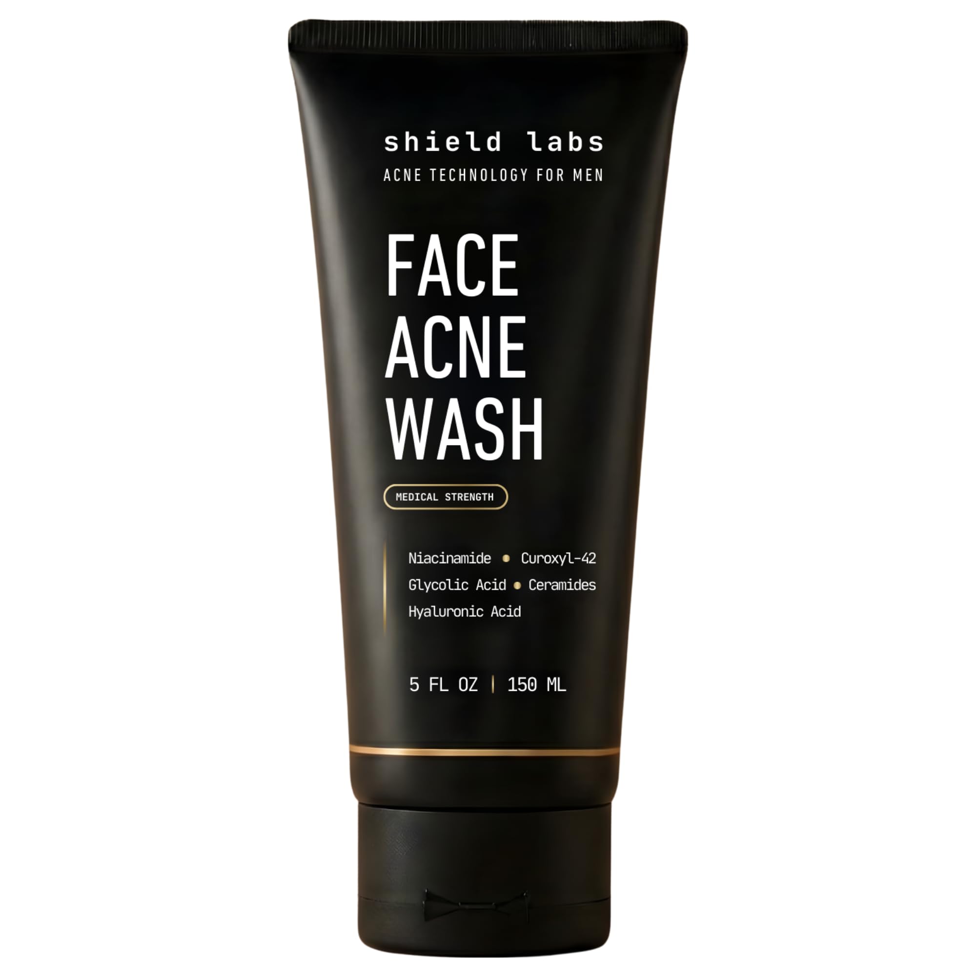 Shield Face Wash for Men and Boys, Deep Clean Gel Formula with Balancing Botanicals, Unscented, 5.1 oz, Pack of 2