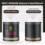 Nature’s NutriWave Vigortrix – 100% Natural Men’s Wellness Supplement with Niacin, Zinc & Herbal Blend – Made in USA - 30 Capsules, 3 Month Supply