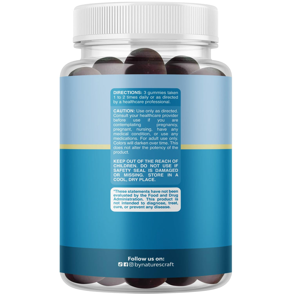 Pure Calm and Relaxing Magnesium Supplement - Magnesium for Stress Support & Rest Ease for Adults - High Absorption Mg Citrate Gummies with L Theanine & Ashwagandha for Muscle Cramps - 90 Count
