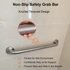 IJDD 24 Inch Shower Grab Bar, Anti Slip Grab Bar for Bathtubs Showers Toilet, Safety Stainless Steel Shower Handles Hand Rail for Senior, Elderly, Handicap, Pregnant, Children