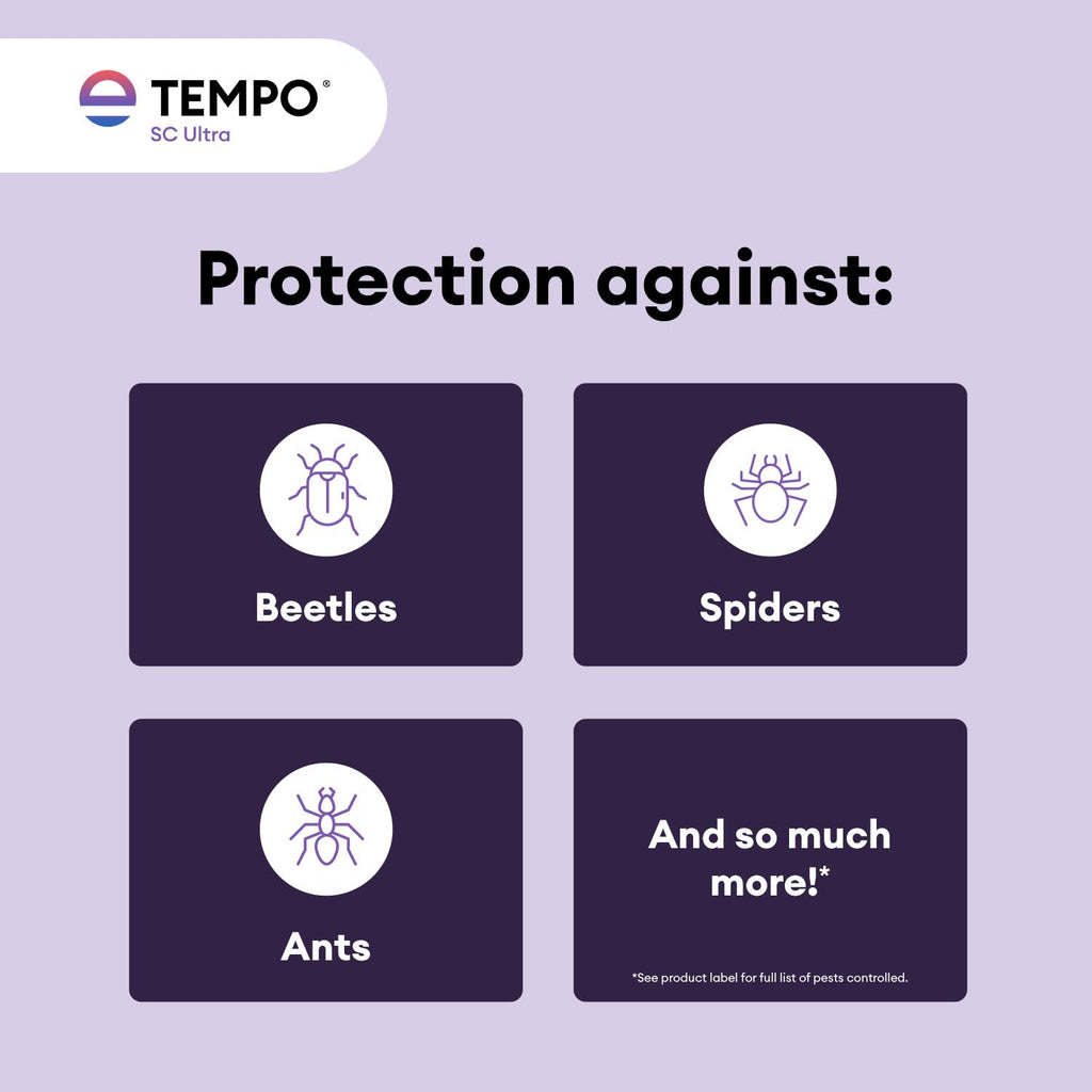 Tempo SC Ultra Insecticide Concentrate 240 ml | Fast-Acting Residual Pest Control | Liquid Indoor/Outdoor Bug Killer | Broad-Spectrum Control for Ants, Spiders, and Other Crawling Insects.