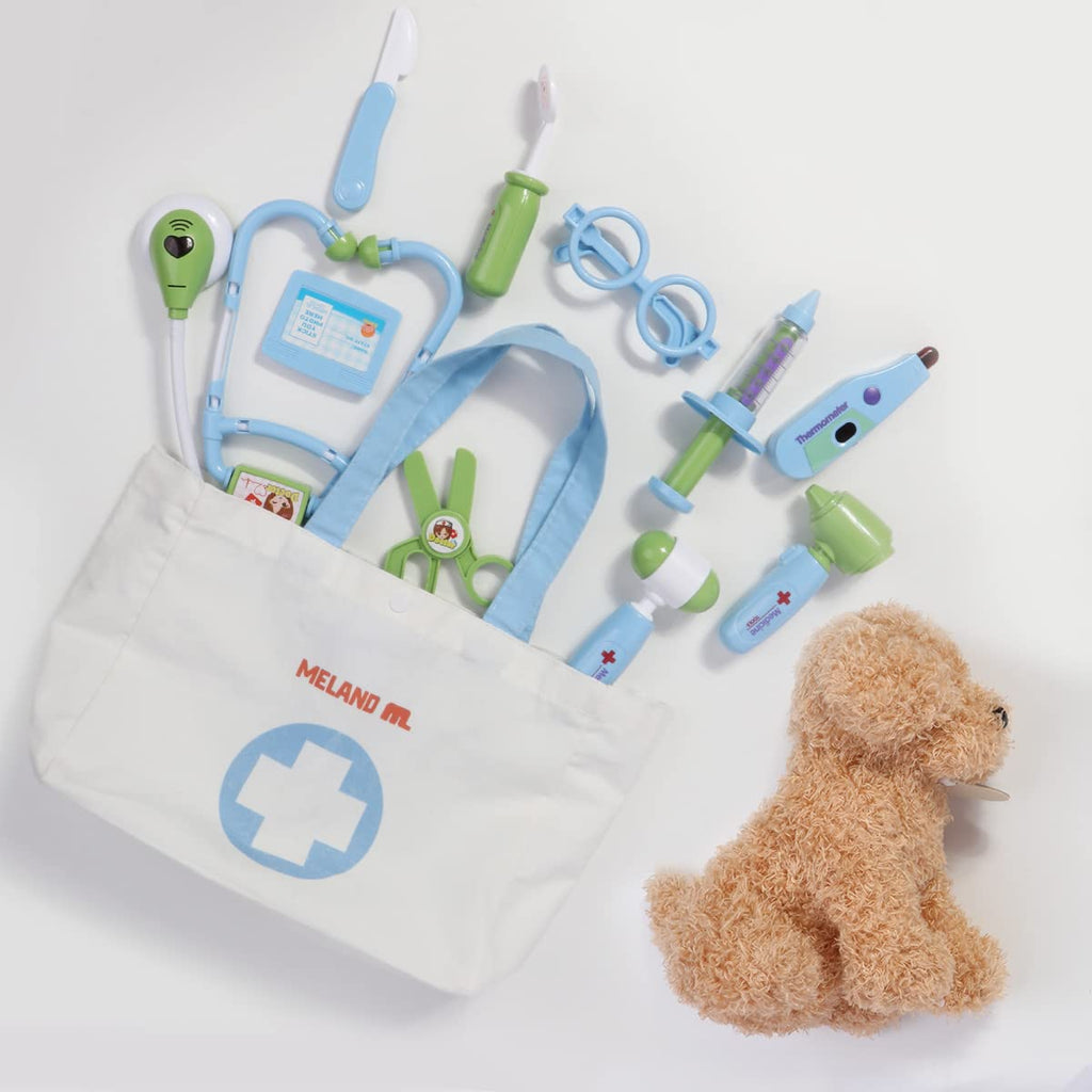 Meland Doctor Kit for Child with Puppy, Pretend Play Toy Gift for Ages 3-6