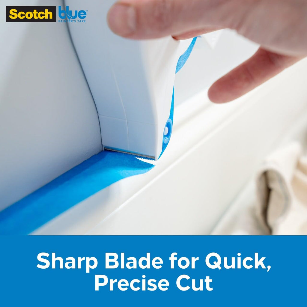 ScotchBlue Painters Tape Applicator, Applies Painter's Tape in One Continuous Strip, Paint Tape Applicator for Trim, Windows and Door Frames, 1.41 Inches x 20 Yards, 1 Starter Roll (TA3-SB-ESF)