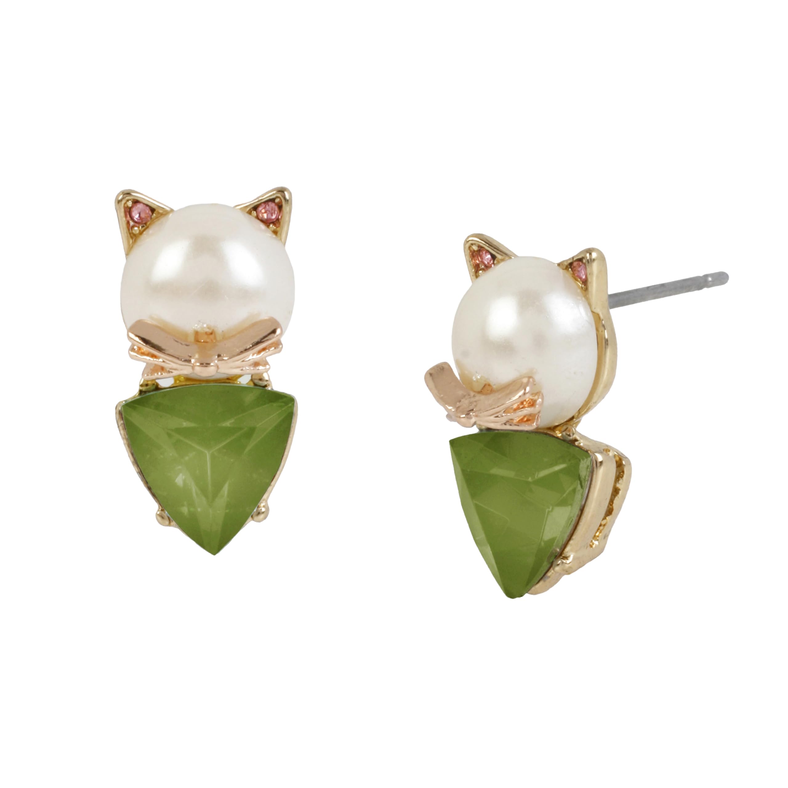 Betsey Johnson Cat Stud Earrings