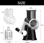 Cambom Rotary Cheese Grater Hand Crank Cheese Shredder, Black