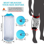Asunby Knee Cast Cover for Shower Waterproof Bandage Cast covers Protector for Knee Replacement Surgery, Wound, Burns Watertight Protection Reusable