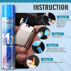 NEON Butane Lighter Refill 11X Ultra Refined Fuel Bundle, 300ml Premium Gas for Refillable Lighters and Torches, Universal Butane Fuel for Lighters Culinary Use and Stove Refilling – Pack of 4