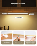 Rihvy 8Inch Under Cabinet Lighting Rechargeable with Charge Station, 6Pack