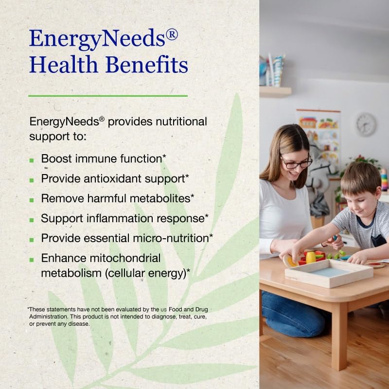 EnergyNeeds® 40 Active Ingredients Vitamin D, Vitamin B12, zinc, beta-Carotene