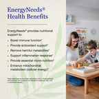EnergyNeeds® 40 Active Ingredients Vitamin D, Vitamin B12, zinc, beta-Carotene