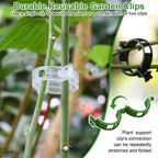 100 Plant Support Clips Reusable Garden Clips, Secured Plastic Plant Clips, Tomato Support Clips for Climbing Plants,Grape and Vine Vegetables Outdoor Indoor Plant Fixing Clips
