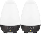 HealthSmart Essential Oil Diffuser, 500ML, Large Room Coverage | Adjustable Timer | Multiple Mist Modes | 7 LED Colors | Pack of 2