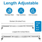 Tuykay Undermount Sink Mounting Support Brackets Kitchen- Adjustable Stainless Steel Sink Installation Parts Kit for Heavy Duty(900 lb Load-Bearing) Undermount Bathroom Sinks(28-39.4 inches,71-100cm)