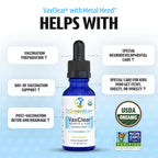 Dr. Green Mom Organic VaxClear with Metal Mend, Herbal Heavy Metal Detox Drops for Kids and Infants with Chlorella, Turmeric, Cilantro and Milk Thistle to Cleanse and Support Immune Response