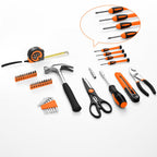 HANGYING 39 Piece Orange Home Tool Set, General Repair Small Hand Tool Kit with Toolbox Storage Case, Household Tool Set for Home Garage Office College Dormitory Use