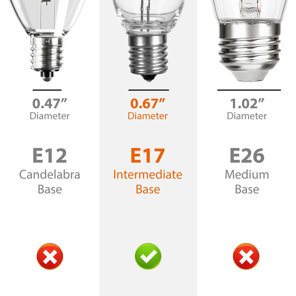addlon LED Replacement Bulbs 1W S14 4 Pack Waterproof E17 Screw Base for Outdoor LED String Lights Shatterproof