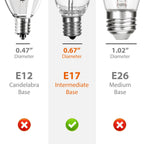 addlon LED Replacement Bulbs 1W S14 4 Pack Waterproof E17 Screw Base for Outdoor LED String Lights Shatterproof