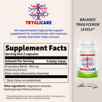 Pure Care Pro Tryglicare All-Natural Triglyceride Lowering Supplement – Premium Herbal Formula to Balance and Maintain Healthy Triglyceride & Cholesterol Levels – 60 Vegan, Gluten-Free Capsules