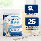Ensure Original Vanilla Nutrition Powder | Vanilla Protein Powder | Small Meal Replacement Shake Mix | 9g Protein, 25 Vitamins & Minerals | Immune Health | 14.1 oz - 6 pack