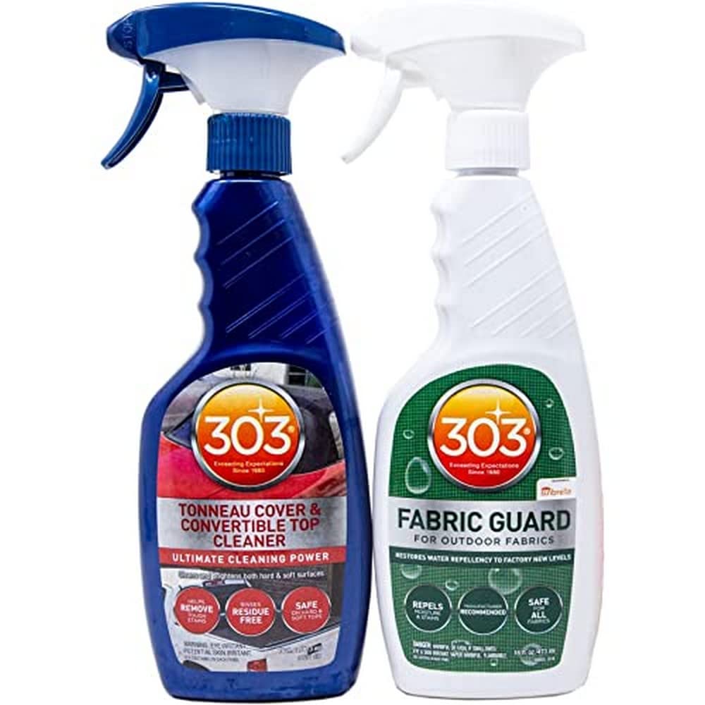 303 Products (30520) Convertible Top Cleaning and Care Kit with Cleaner and Fabric Guard Helps Maintain Water Repellency, Protects Fabric Convertible Tops and Tonneau Covers, 32 fl oz