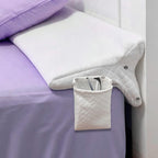 JZHLLA Triangle Bed Gap Filler King High Density Foam Headboard Gap Filler Pillow with 2 PCS Pockets and Removable Washable Cover, Prevent Items from Falling