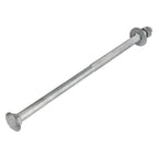 3/8" x 12" (50 Pack) Galvanized Carriage Bolt Kit, Grade 307A, Hot Dip Galvanized for Exterior Use by Makers Bolt