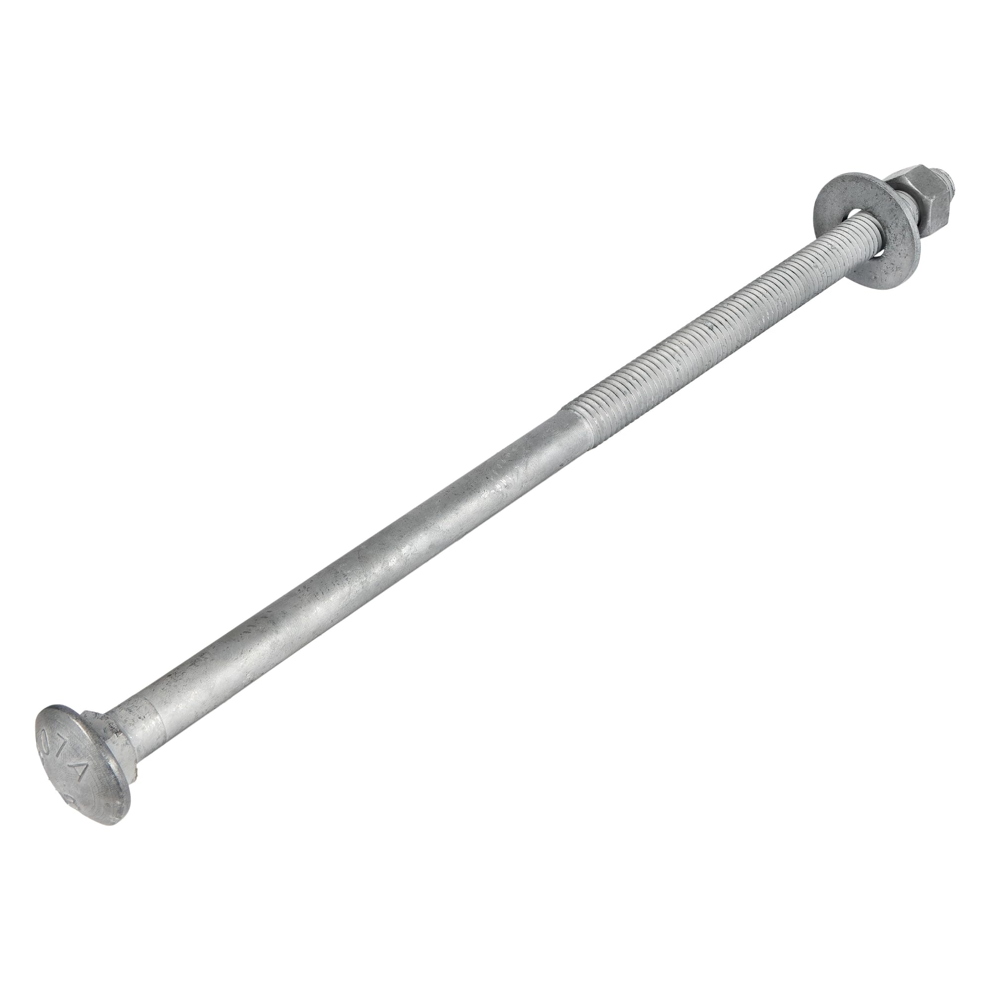 3/8" x 12" (50 Pack) Galvanized Carriage Bolt Kit, Grade 307A, Hot Dip Galvanized for Exterior Use by Makers Bolt